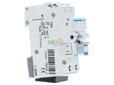 View on the left Hager ADS916D Residual current circuit breaker with line protection, 1P + N, B-16A, 30mA, 

