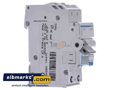 View on the left Hager ADS920D Earth leakage circuit breaker B20/0,03A - 
