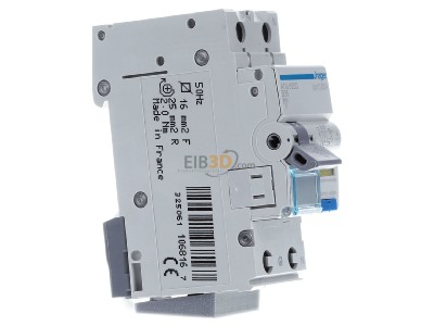 Ansicht links Hager ADS925D FI/LS-Schalter 1P+N 6kA B-25A 30mA 