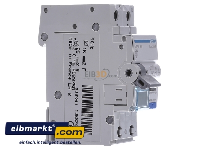 View on the left Hager ADS975D Earth leakage circuit breaker C25/0,03A
