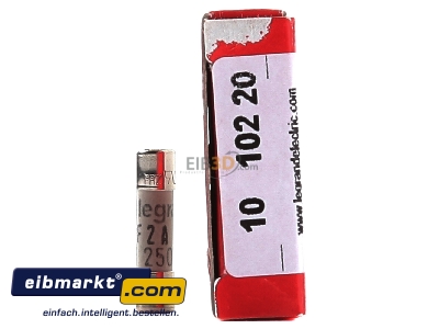View on the right Legrand (BT) 10220 Miniature fuse fast 2A 5x20 mm
