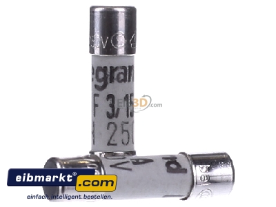 View on the left Legrand (BT) 10230 Miniature fuse fast 3,15A 5x20 mm 

