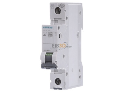 Frontansicht Siemens 5SL6163-7 LS-Schalter C63A 1pol 6kA 