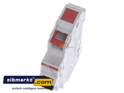 Ansicht oben vorne ABB Stotz S&J 2CDS251002R0064 Sicherungsautomat 6kA 6A C 1p -253V S201S-C6