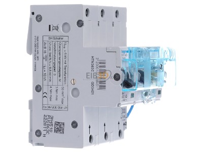 View on the left Hager HTN363C Selective mains circuit breaker 3-p 63A 
