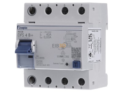 Front view Doepke DFS4 040-4/0,03-B+ Residual current breaker 4-p 

