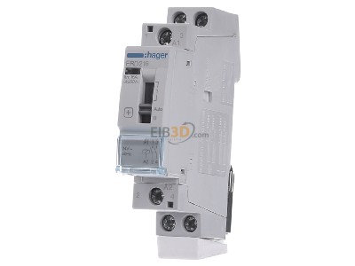 Front view Hager ERD216 Installation relay 24VAC 
