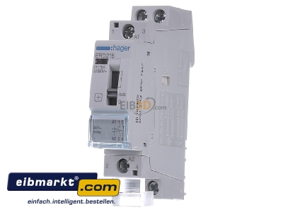 Front view Hager ERD218 Installation relay 24VAC
