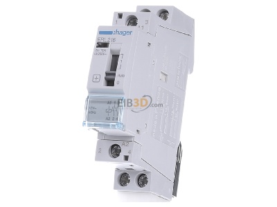 Front view Hager ERL216 Installation relay 8...12VAC 
