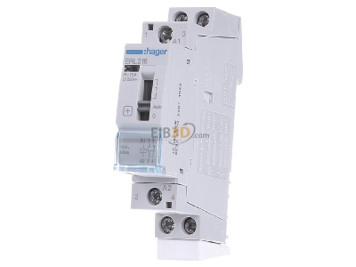Front view Hager ERL218 Installation relay 8...12VAC 

