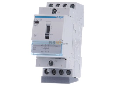 Front view Hager ERL418 Installation relay 12VAC 
