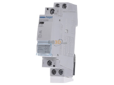 Front view Hager ESC225S Installation contactor 230VAC 2 NO/ 0 NC 
