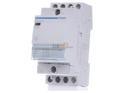 Front view Hager ESC325 Installation contactor 230VAC 3 NO/ 0 NC 
