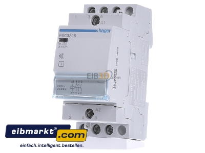 Front view Hager ESC325S Installation contactor 230VAC/DC 
