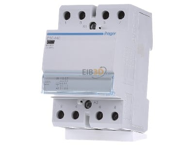 Front view Hager ESC440 Installation contactor 230VAC 4 NO/ 0 NC 
