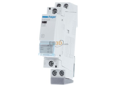 Front view Hager ESD225 Installation contactor 2 NO/ 0 NC 
