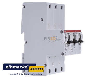 View on the left ABB Stotz S&J S751/3DR-E40 Selective mains circuit breaker 3-p 40A 

