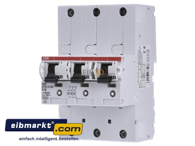 Front view ABB Stotz S&J S751/3DR-E50 Selective mains circuit breaker 3-p 50A 
