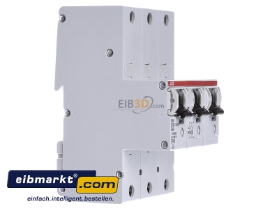 View on the left ABB Stotz S&J S751/3DR-E50 Selective mains circuit breaker 3-p 50A 
