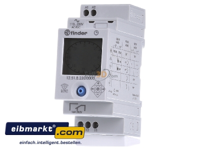 Front view Finder 12.51.8.230.0000 Digital time switch 230VAC - 
