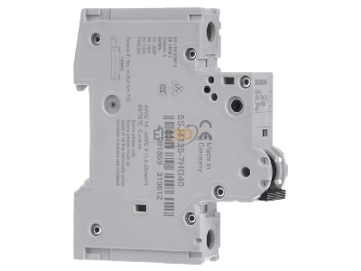 Ansicht links Siemens 5SJ4125-7HG40 LS-Schalter C 25A 1pol 240V 14kA 