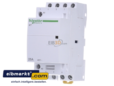 Front view Schneider Electric A9C20834 Installation contactor 220...240VAC - 
