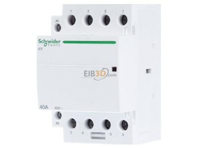 Front view Schneider Electric A9C20844 Installation contactor 40A, 

