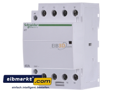 Front view Schneider Electric A9C20847 Installation contactor 220...240VAC

