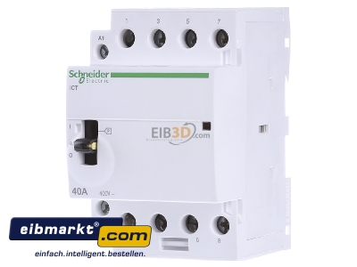 Frontansicht Schneider Electric A9C21844 Vorwahlschtz 4S 40A 220-240VAC 