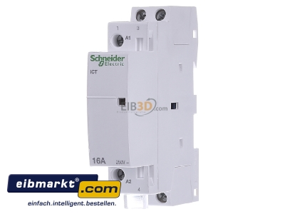 Front view Schneider Electric A9C22012 Installation contactor 12VAC 2 NO/ 0 NC
