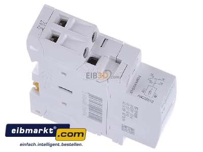 Ansicht oben links Schneider Electric A9C22012 Installationsrelais 2S 16A 12VAC 