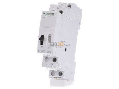 Front view Schneider Electric A9C30111 Latching relay 24V AC 
