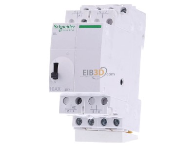 Front view Schneider Electric A9C30114 Latching relay 24V AC 
