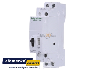 Front view Schneider Electric A9C30212 Latching relay 48V AC
