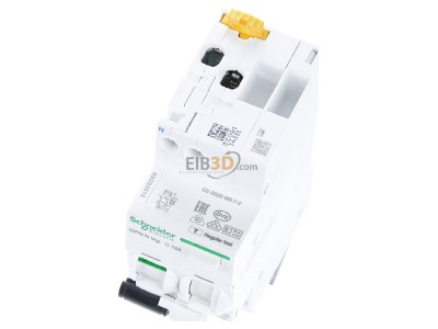 View up front Schneider Electric A9D32616 Earth leakage circuit breaker C16/0,03A 
