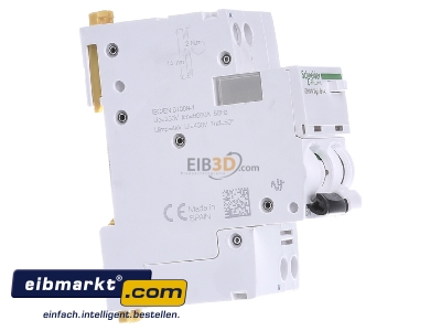 View on the left Schneider Electric A9D56604 Earth leakage circuit breaker B4/0,03A 
