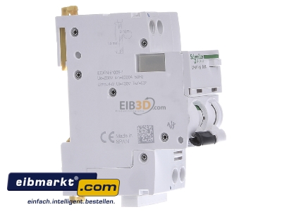View on the left Schneider Electric A9D56606 Earth leakage circuit breaker B6/0,03A 
