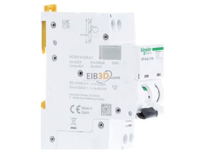 View on the left Schneider Electric A9D56610 Earth leakage circuit breaker B10/0,03A 
