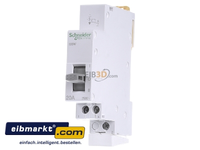 Frontansicht Schneider Electric A9E18073 Gruppenschalter 1P 20A 3-Positionen 