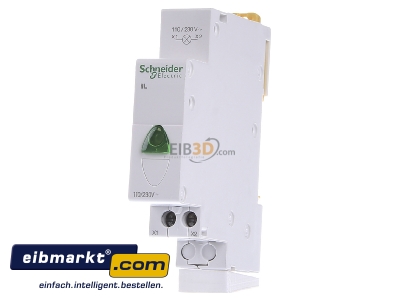 Frontansicht Schneider Electric A9E18321 Leuchtmelder gn 110-230VAC 