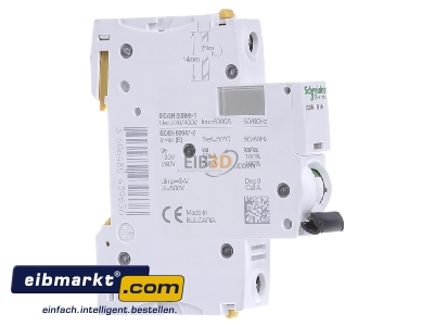 Ansicht links Schneider Electric A9F03101 LS-Schalter 1P 1A B IC60N 