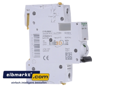 Ansicht links Schneider Electric A9F03106 LS-Schalter 1P 6A B IC60N 