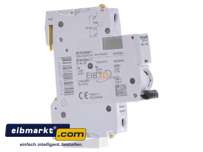 Ansicht links Schneider Electric A9F03120 LS-Schalter 1P 20A B IC60N 