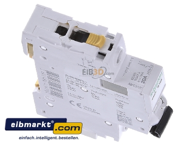 Ansicht oben links Schneider Electric A9F03120 LS-Schalter 1P 20A B IC60N 