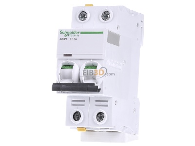 Frontansicht Schneider Electric A9F03216 LS-Schalter 2P 16A B IC60N 