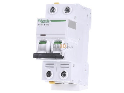 Front view Schneider Electric A9F03216 Miniature circuit breaker 2-p B16A 
