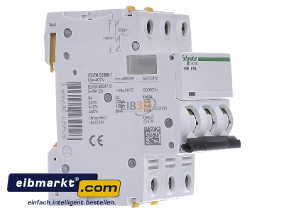 View on the left Schneider Electric A9F03316 Miniature circuit breaker 3-p B16A
