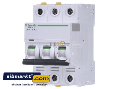 Front view Schneider Electric A9F03325 Miniature circuit breaker 3-p B25A - 
