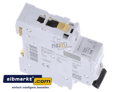 View top left Schneider Electric A9F04110 Miniature circuit breaker 1-p C10A - 
