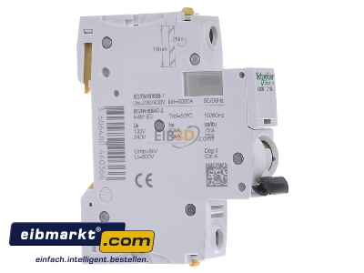 Ansicht links Schneider Electric A9F04116 LS-Schalter 1P 16A C IC60N 